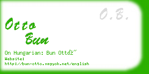 otto bun business card